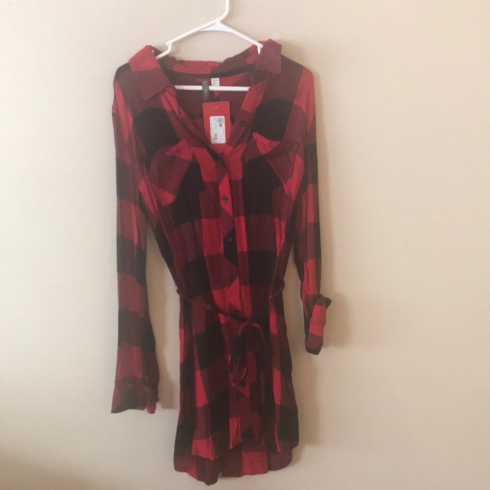 Allison Joy Plaid Shirt Dress